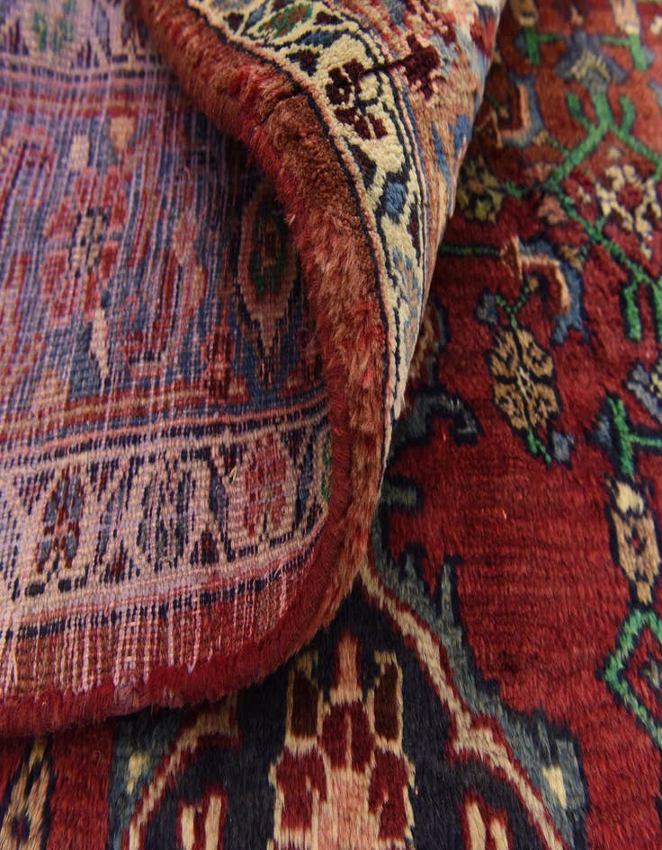 Detail image of  4' 4 x 11'  Hand Knotted Bidjar Persian Wool Runner Rug