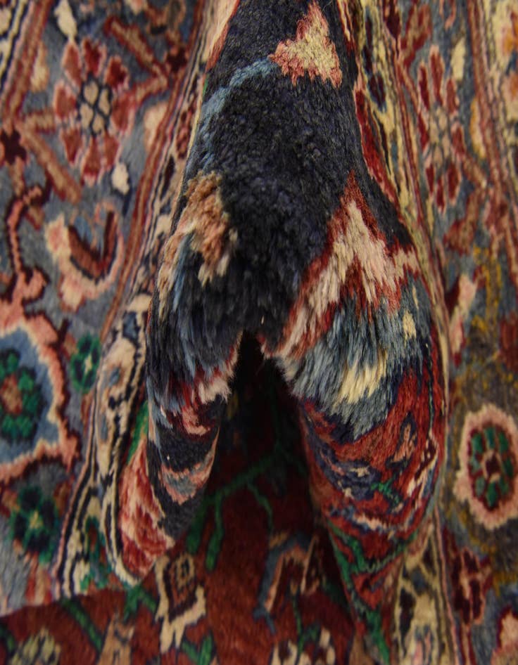 Detail image of  4' 4 x 11'  Hand Knotted Bidjar Persian Wool Runner Rug