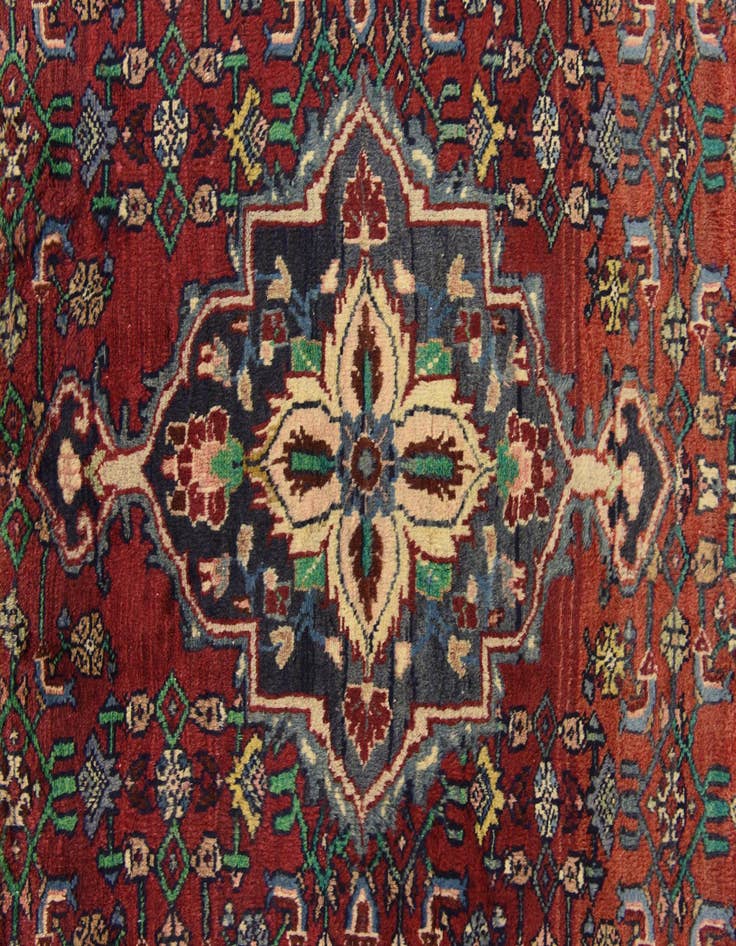 Detail image of  4' 4 x 11'  Hand Knotted Bidjar Persian Wool Runner Rug