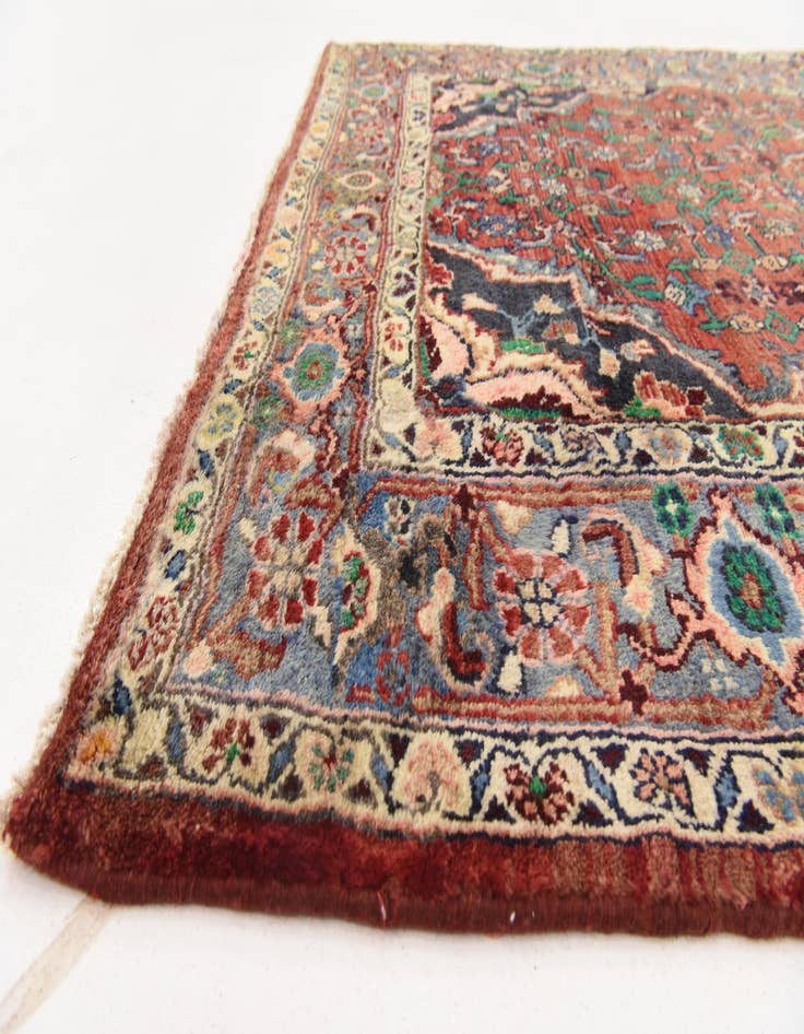 Detail image of  4' 4 x 11'  Hand Knotted Bidjar Persian Wool Runner Rug
