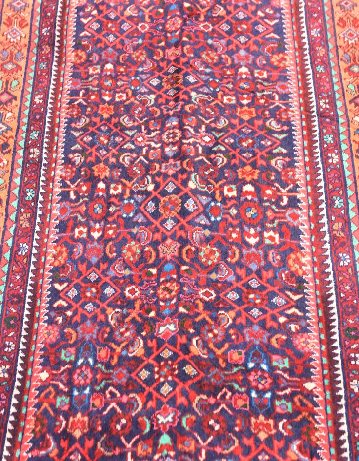 Detail image of  3' 8 x 10'  Hand Knotted Bidjar Persian Wool Runner Rug