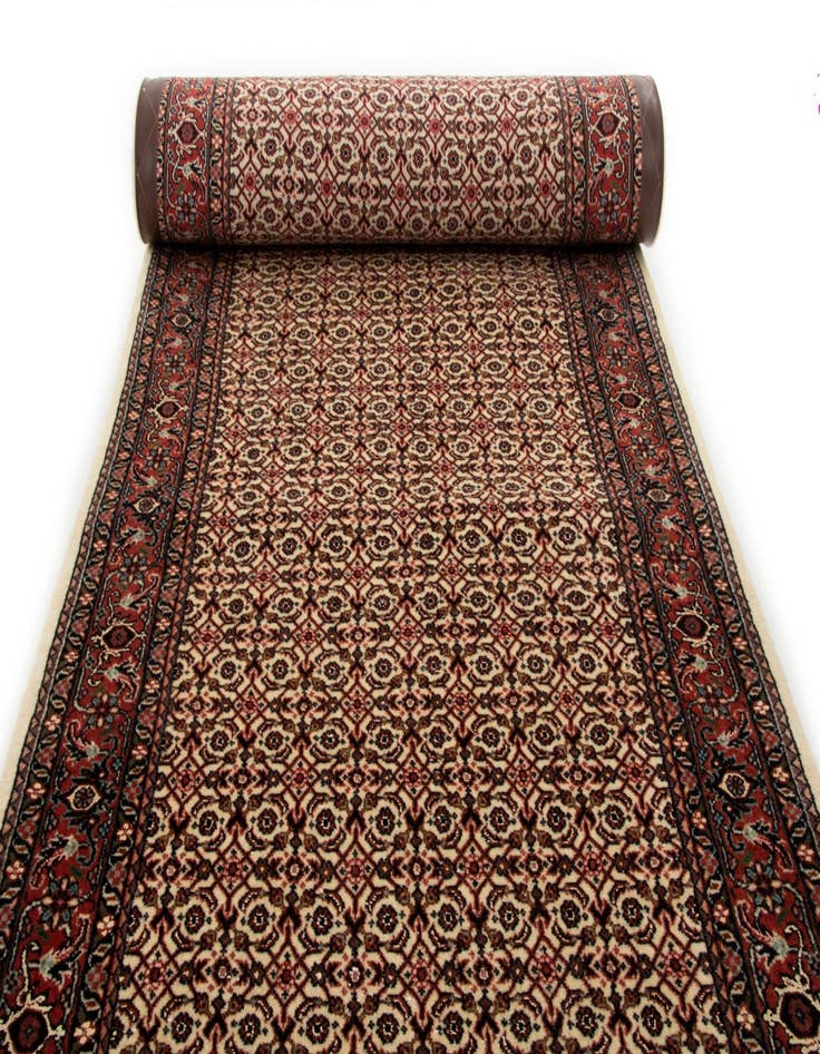 Detail image of  2' 7 x 8' 2 Bidjar With Silk Runner Rug