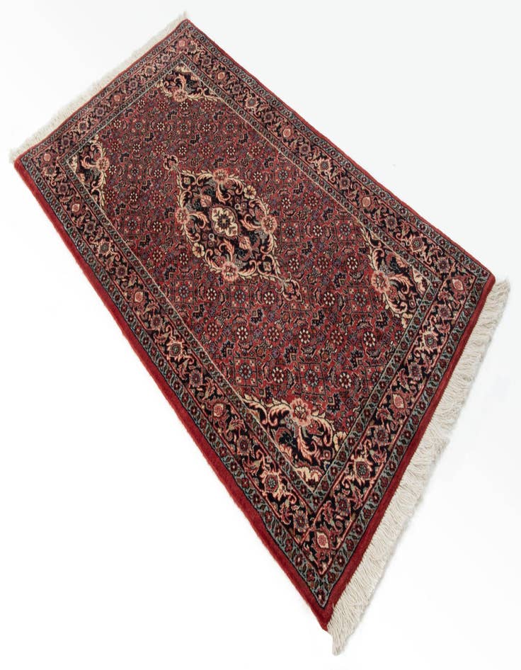 Detail image of  2' 5 x 4' 7 Bidjar With Silk Runner Rug