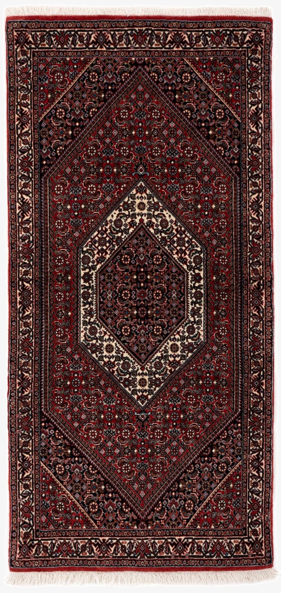  2' 4 x 4' 11 Bidjar With Silk Runner Rug