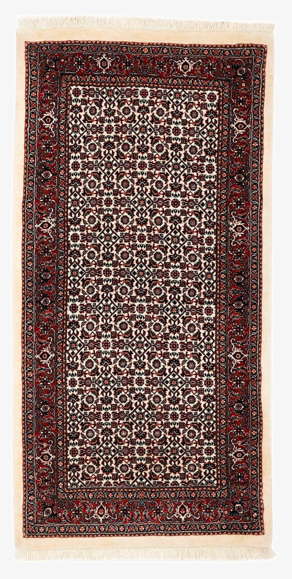  2' 4 x 4' 10 Bidjar With Silk Runner Rug