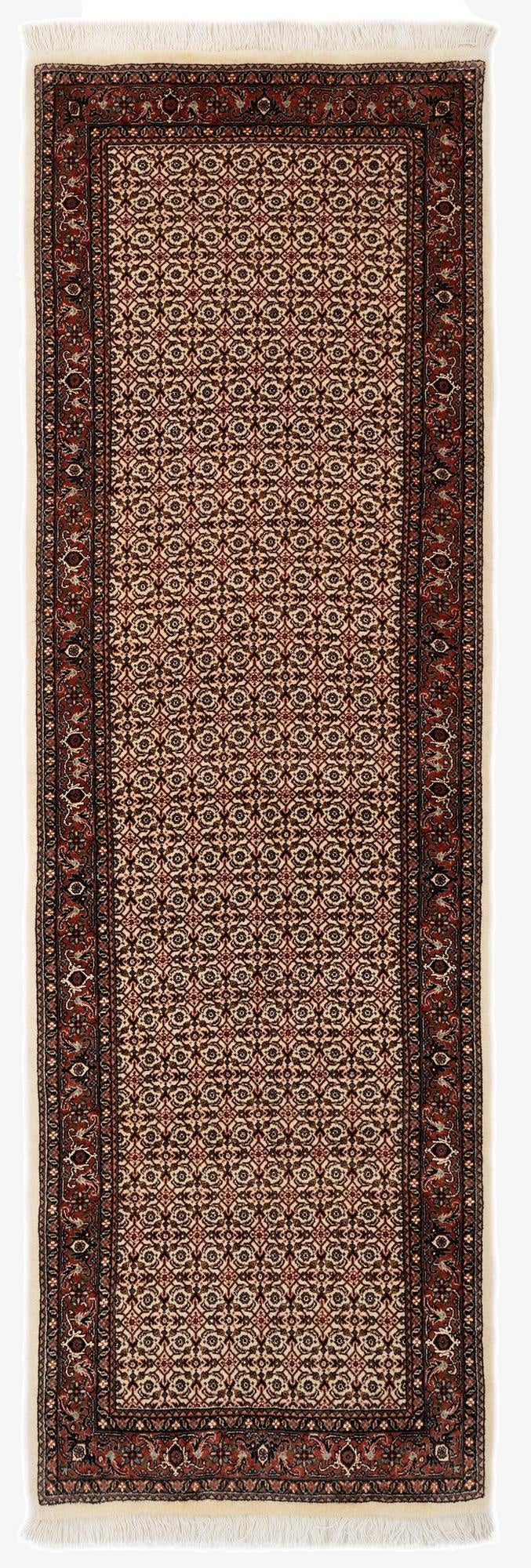  2' 7 x 8' 2 Bidjar With Silk Runner Rug