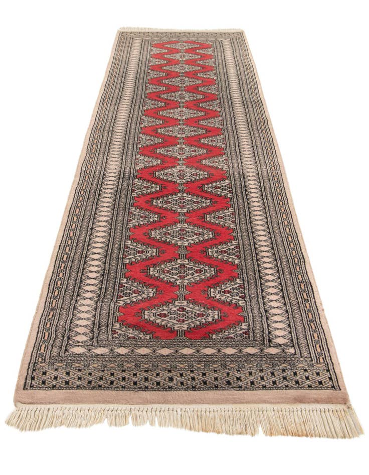 Detail image of  2' 2 x 9' 9  Hand Knotted Bokhara Wool Runner Rug