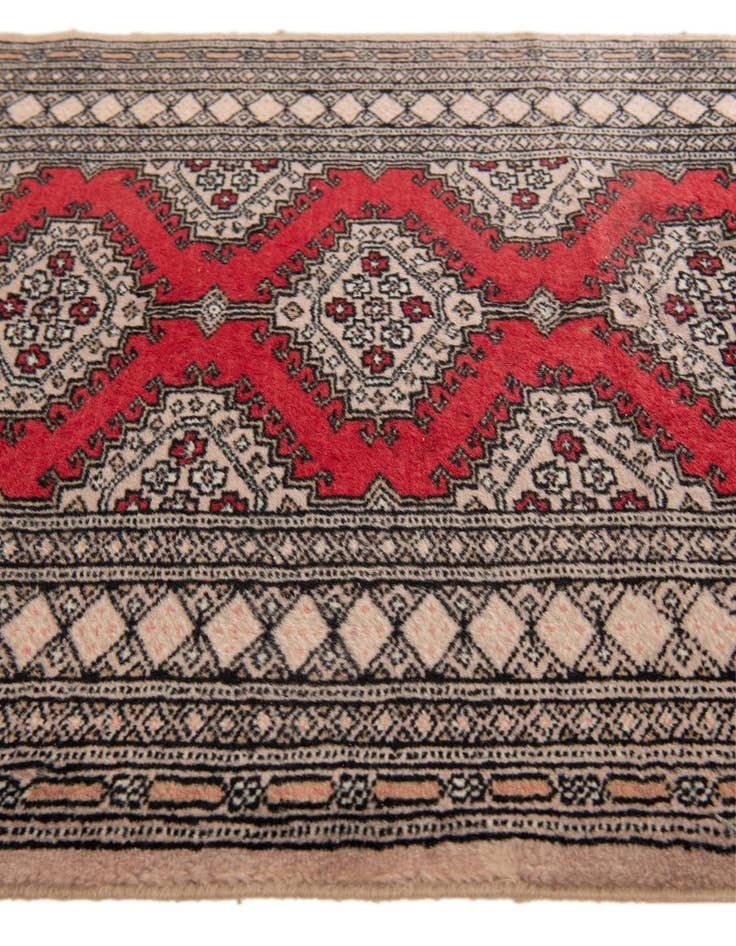 Detail image of  2' 2 x 9' 9  Hand Knotted Bokhara Wool Runner Rug