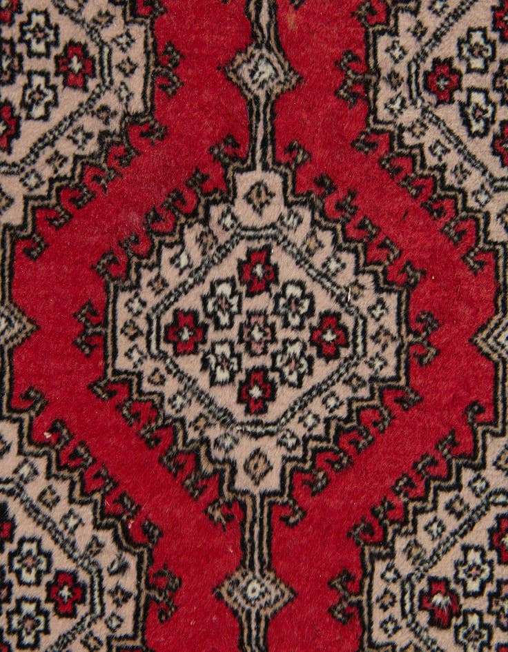 Detail image of  2' 2 x 9' 9  Hand Knotted Bokhara Wool Runner Rug