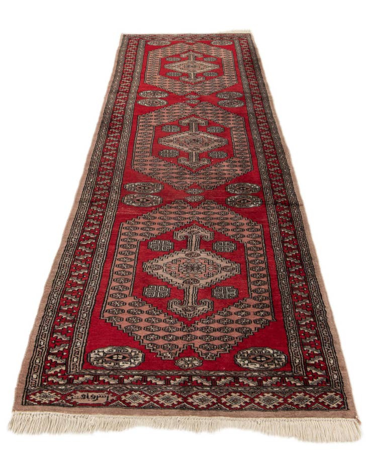 Detail image of  2' 8 x 9' 7  Hand Knotted Bokhara Wool Runner Rug