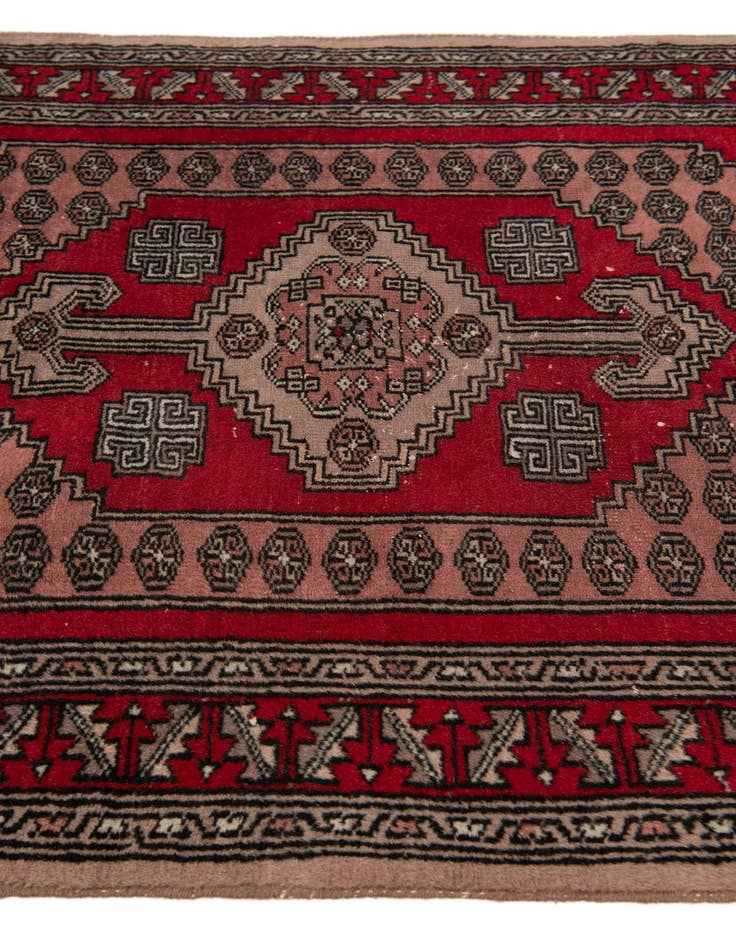 Detail image of  2' 8 x 9' 7  Hand Knotted Bokhara Wool Runner Rug