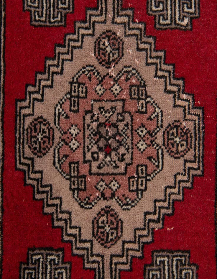 Detail image of  2' 8 x 9' 7  Hand Knotted Bokhara Wool Runner Rug