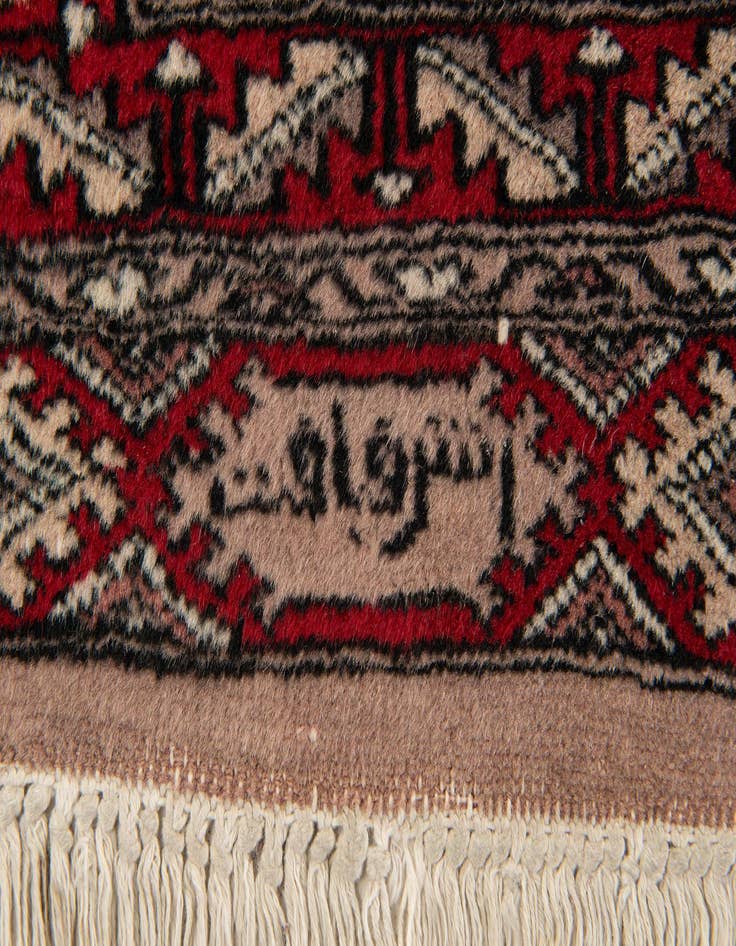 Detail image of  2' 8 x 9' 7  Hand Knotted Bokhara Wool Runner Rug