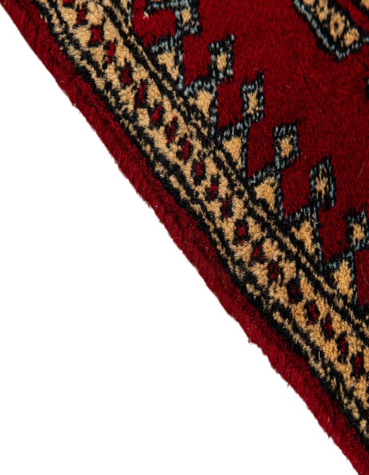 Detail image of  1' x 4' 5  Hand Knotted Bokhara Oriental Wool Runner Rug