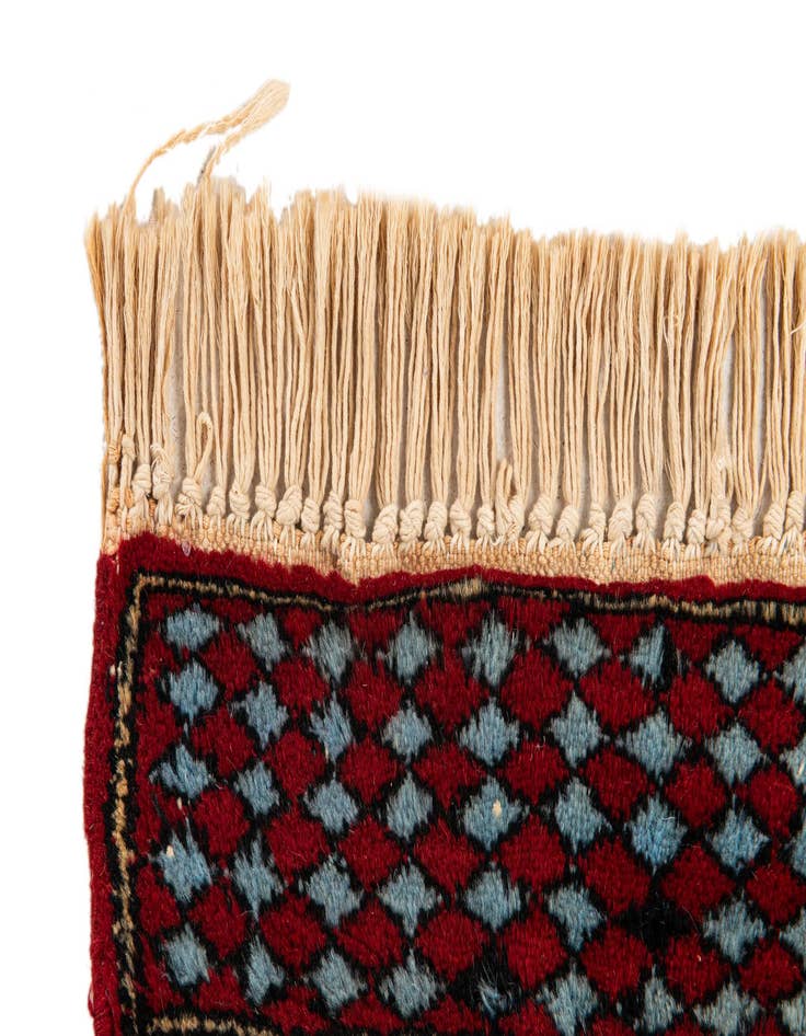 Detail image of  1' x 4' 5  Hand Knotted Bokhara Oriental Wool Runner Rug