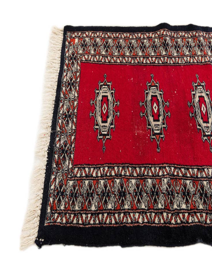 Detail image of  2' 1 x 6' 2  Hand Knotted Bokhara Oriental Wool Runner Rug