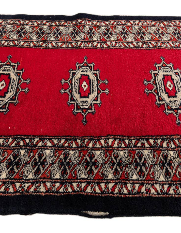 Detail image of  2' 1 x 6' 2  Hand Knotted Bokhara Oriental Wool Runner Rug