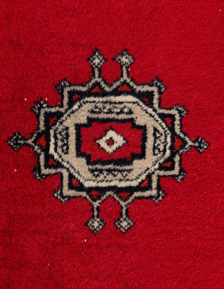 Detail image of  2' 1 x 6' 2  Hand Knotted Bokhara Oriental Wool Runner Rug