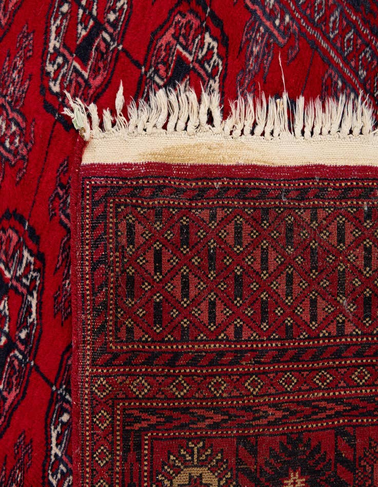 Detail image of  3' 2 x 11' 6  Hand Knotted Bokhara Oriental Wool Runner Rug