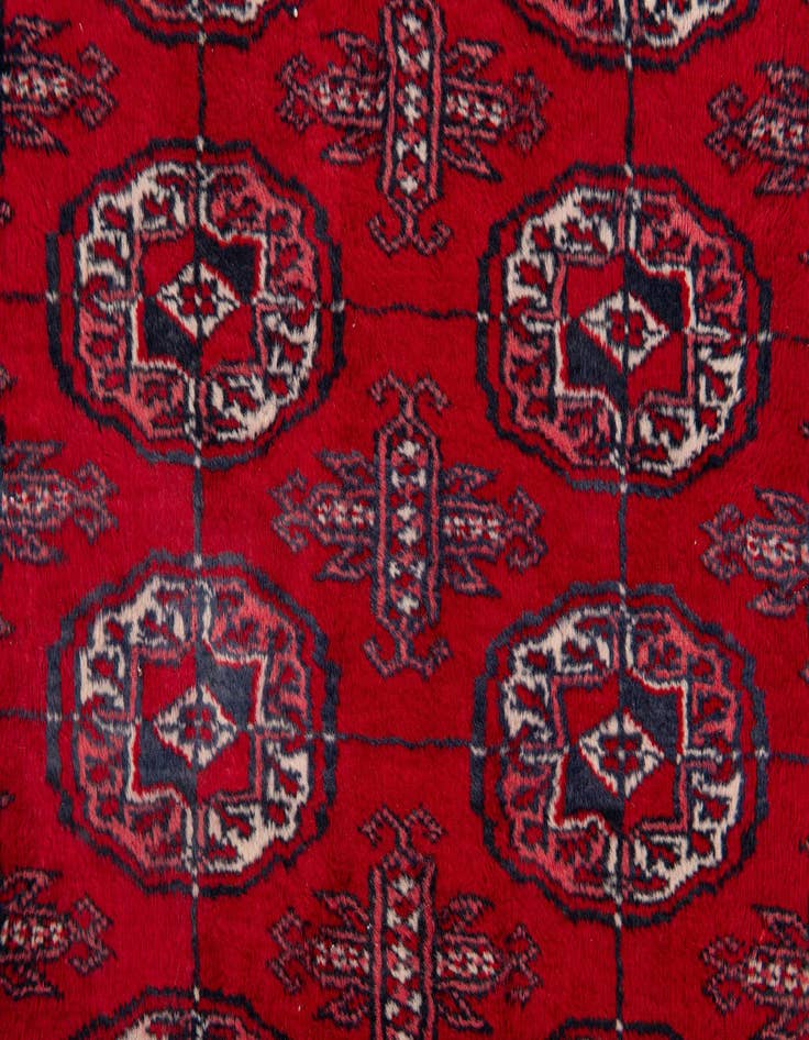 Detail image of  3' 2 x 11' 6  Hand Knotted Bokhara Oriental Wool Runner Rug