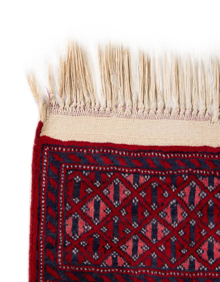 Detail image of  3' 2 x 11' 6  Hand Knotted Bokhara Oriental Wool Runner Rug