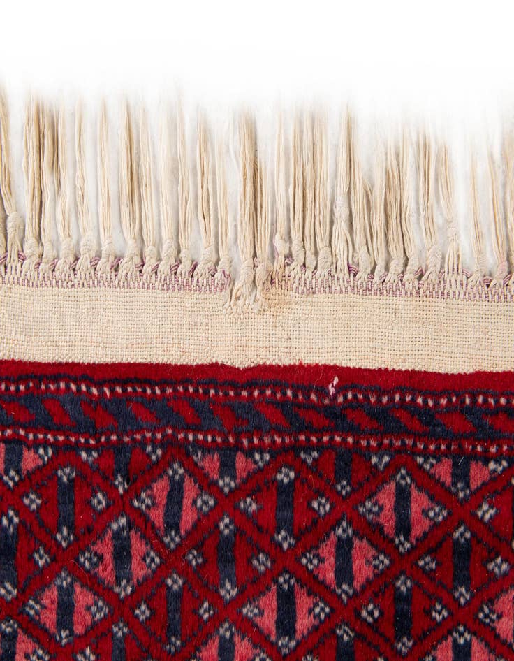 Detail image of  3' 2 x 11' 6  Hand Knotted Bokhara Oriental Wool Runner Rug