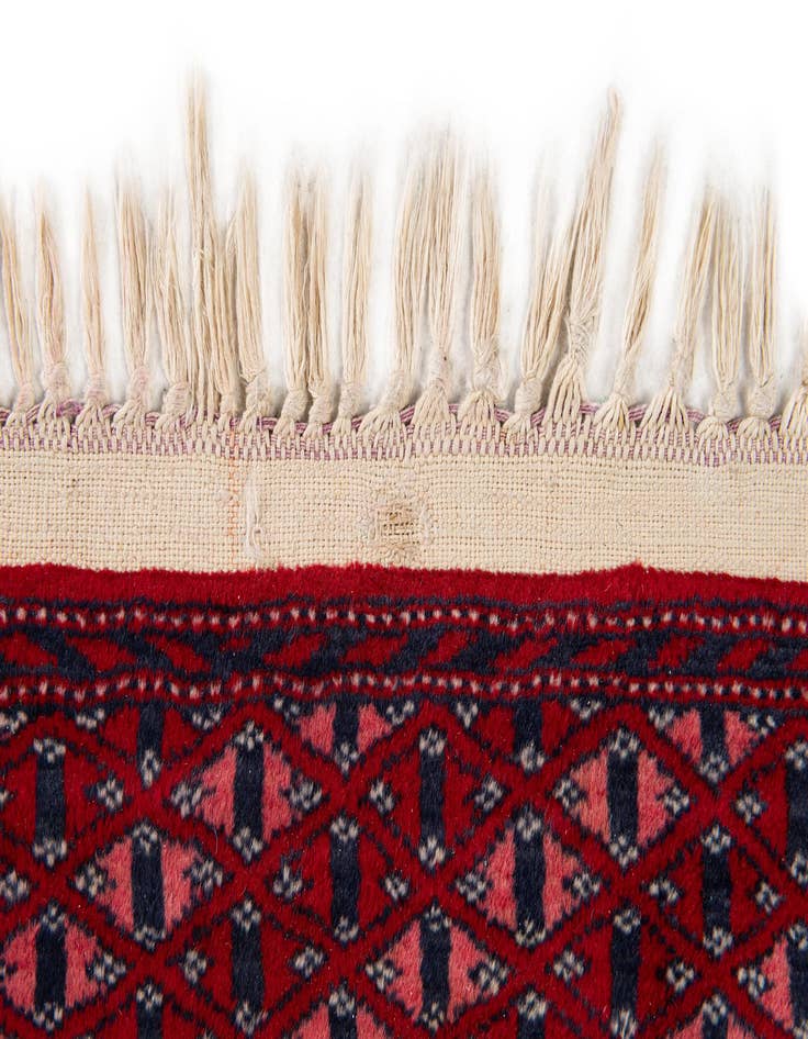 Detail image of  3' 2 x 11' 6  Hand Knotted Bokhara Oriental Wool Runner Rug