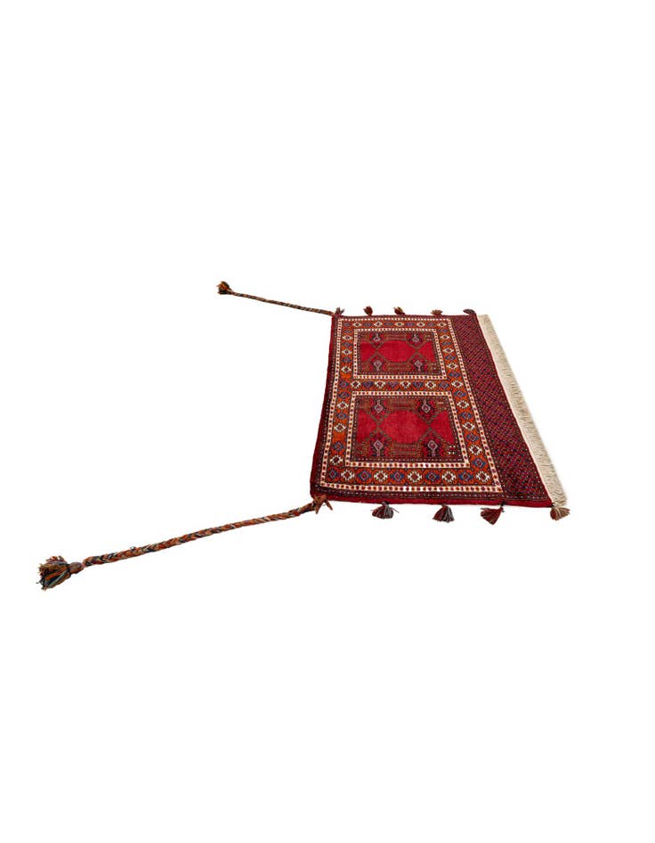 Detail image of  2' 2 x 4'  Hand Knotted Bokhara Oriental Wool Runner Rug