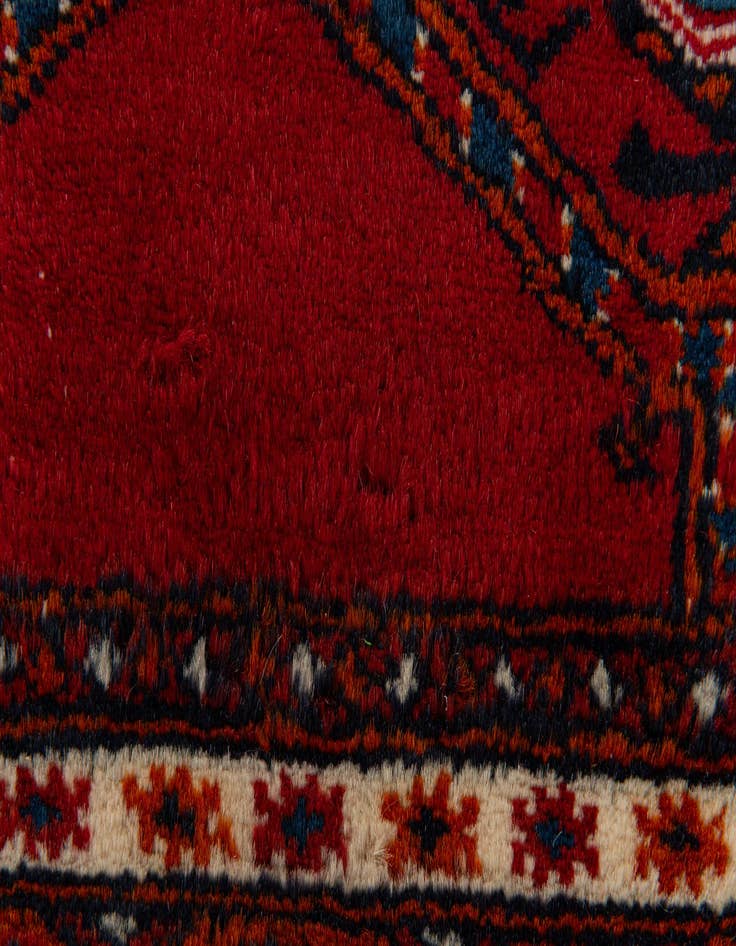 Detail image of  2' 2 x 4'  Hand Knotted Bokhara Oriental Wool Runner Rug