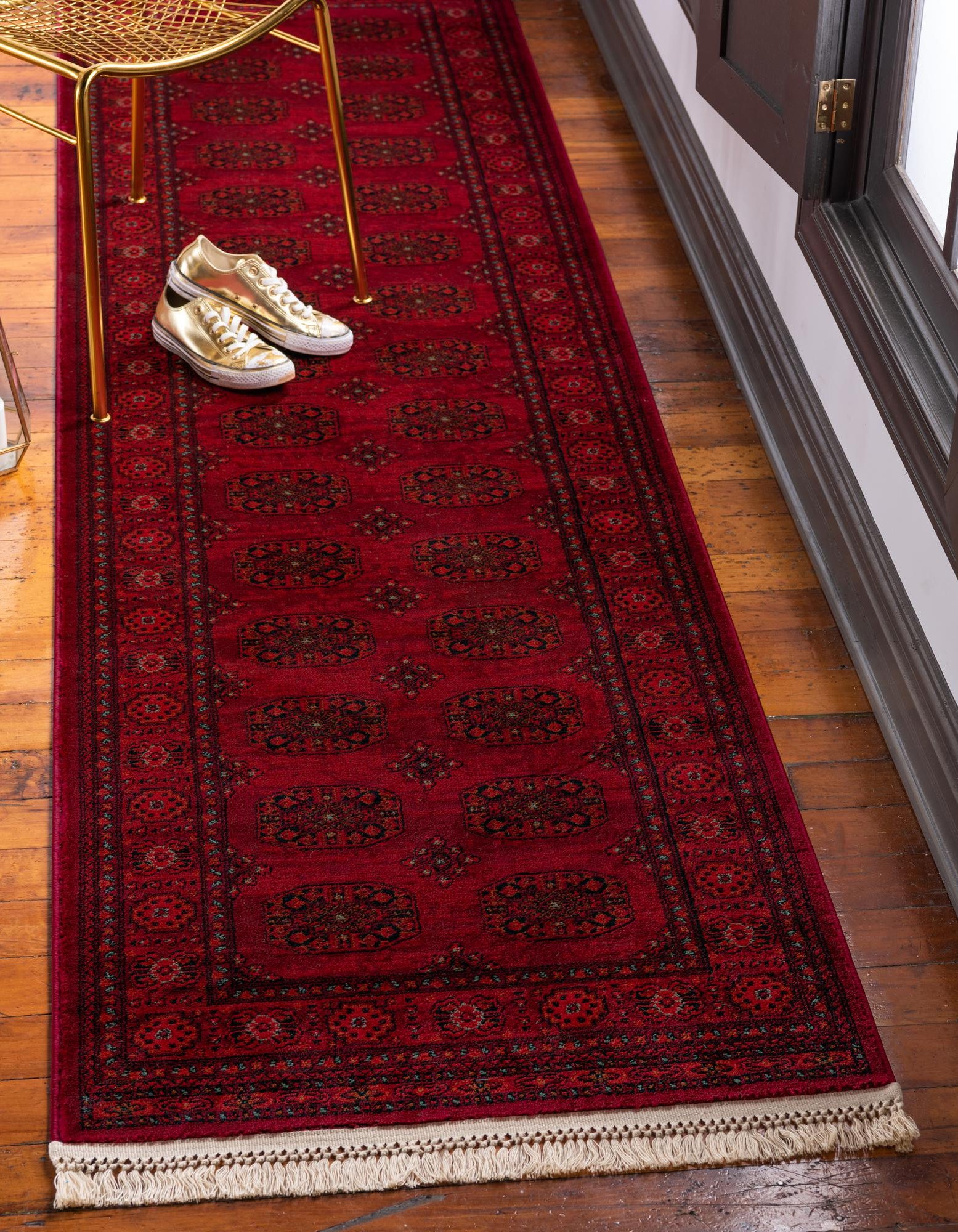 Red 2' x 8' Bokhara Runner Rug | Rugs.com