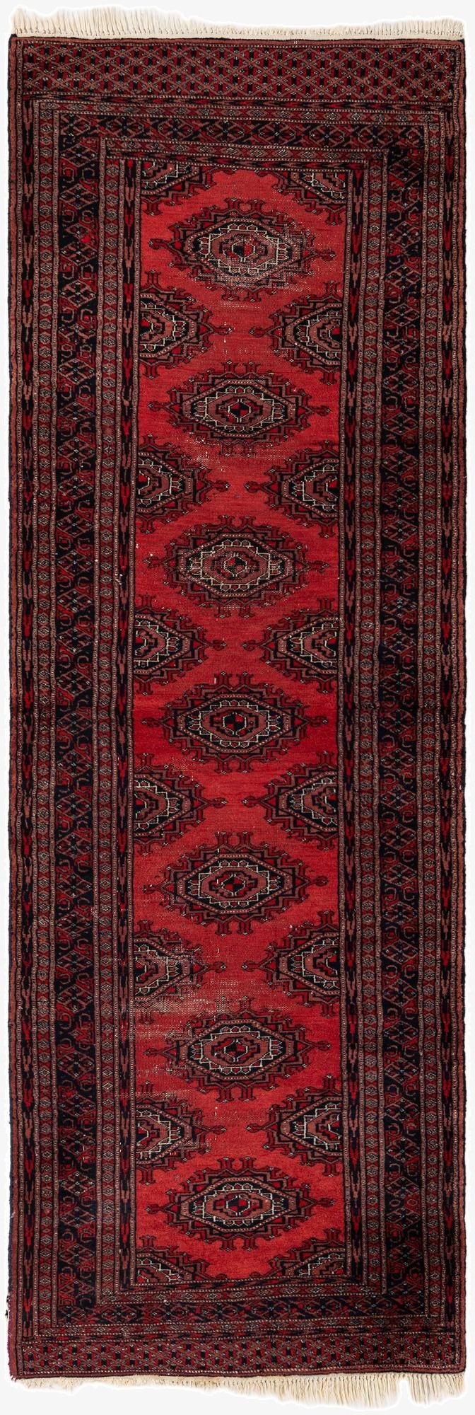  2' 9 x 8'  Hand Knotted Bokhara Oriental Wool Runner Rug