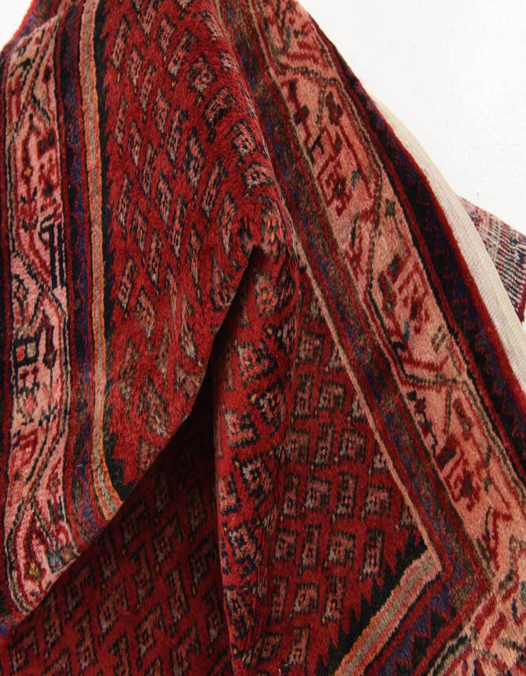 Detail image of  3' 8 x 10' 9  Hand Knotted Botemir Persian Wool Runner Rug