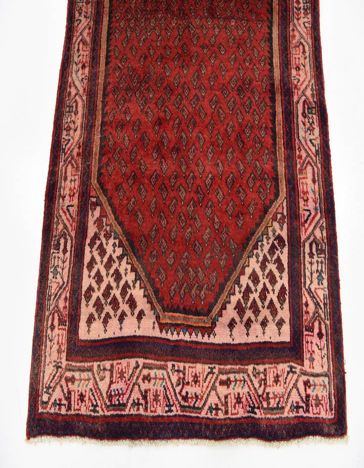 Detail image of  3' 8 x 10' 9  Hand Knotted Botemir Persian Wool Runner Rug