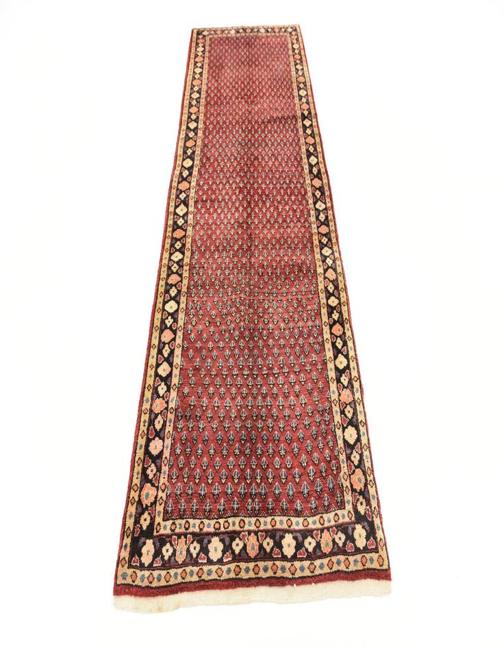 Detail image of  3' 9 x 10' 9  Hand Knotted Botemir Persian Wool Runner Rug