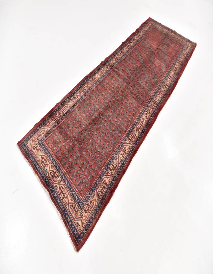 Detail image of  3' 9 x 10' 9  Hand Knotted Botemir Persian Wool Runner Rug