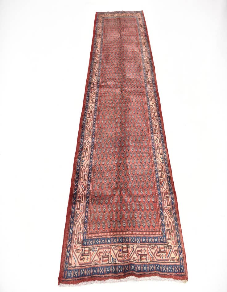 Detail image of  3' 9 x 10' 9  Hand Knotted Botemir Persian Wool Runner Rug