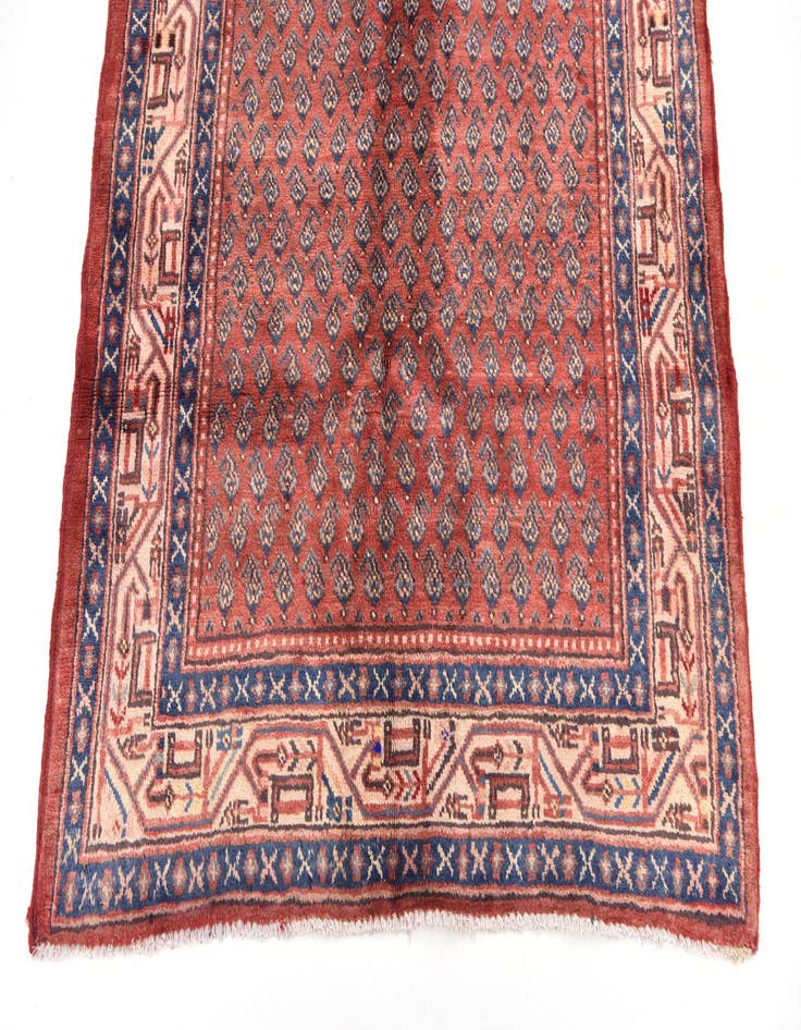 Detail image of  3' 9 x 10' 9  Hand Knotted Botemir Persian Wool Runner Rug