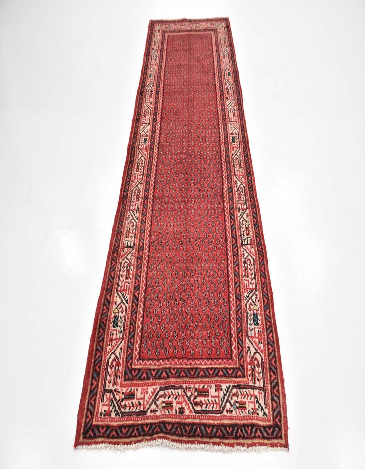 Detail image of  3' 6 x 10' 3  Hand Knotted Botemir Persian Wool Runner Rug