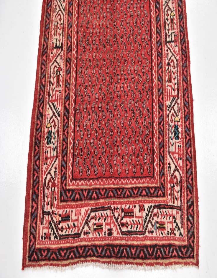 Detail image of  3' 6 x 10' 3  Hand Knotted Botemir Persian Wool Runner Rug