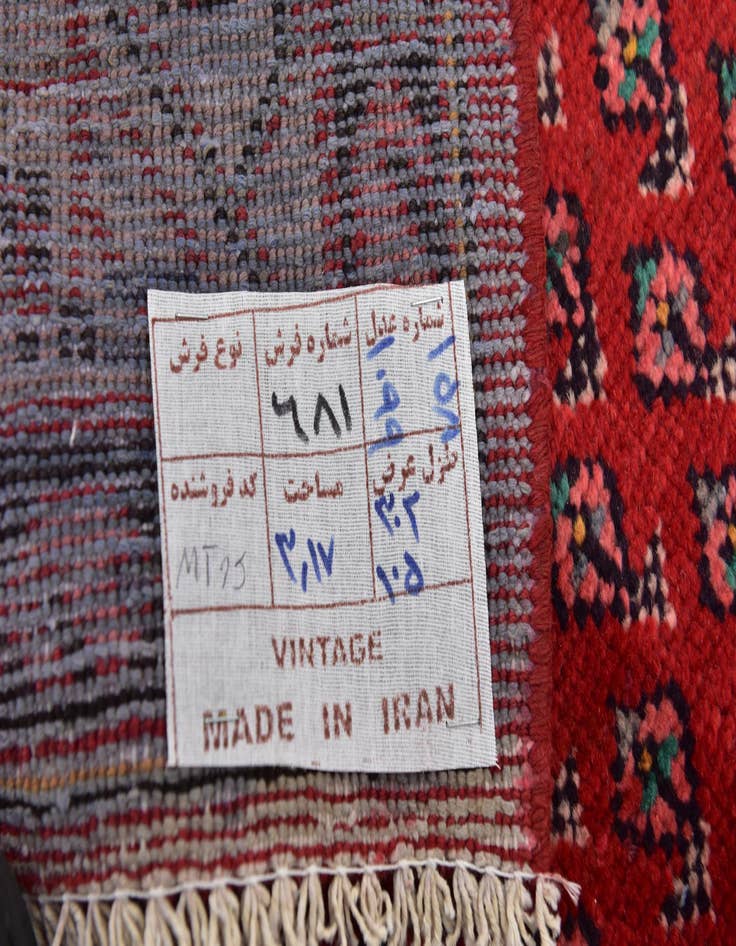 Detail image of  3' 7 x 10'  Hand Knotted Botemir Persian Wool Runner Rug