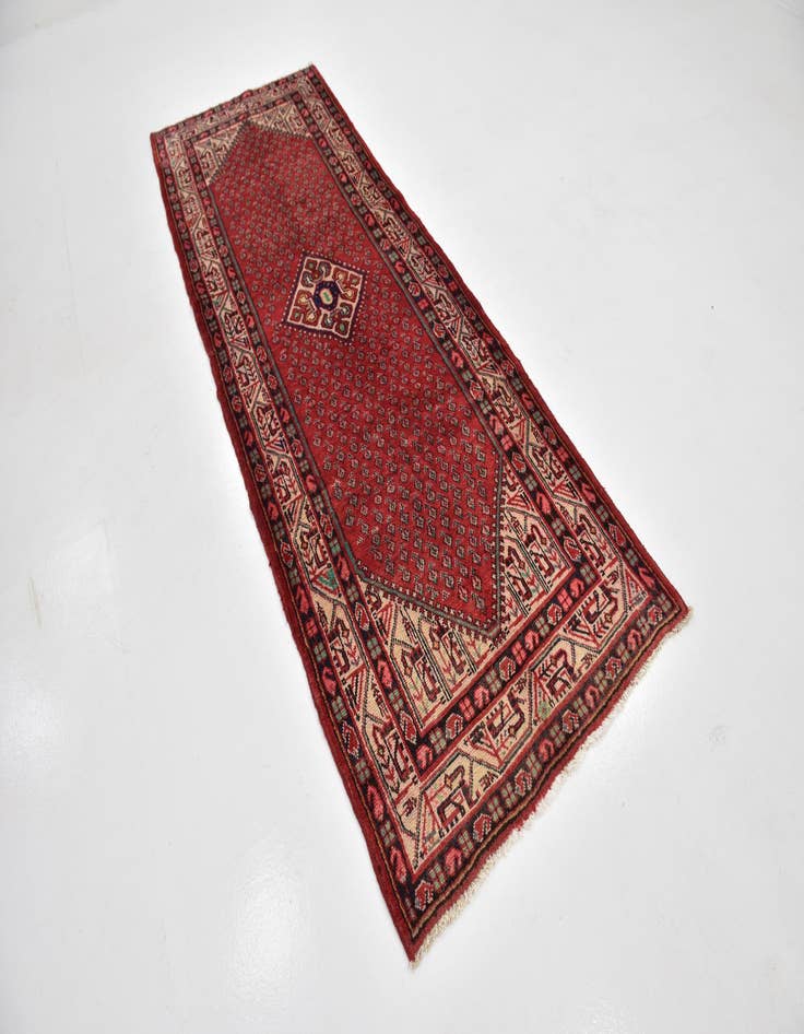 Detail image of  3' 7 x 10'  Hand Knotted Botemir Persian Wool Runner Rug