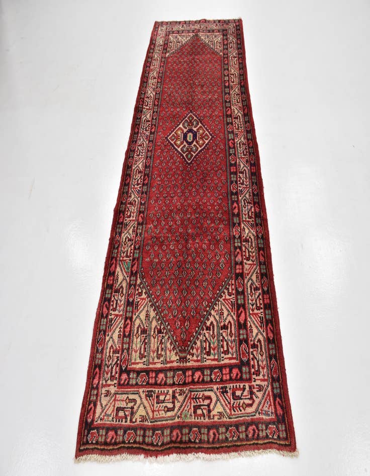 Detail image of  3' 7 x 10'  Hand Knotted Botemir Persian Wool Runner Rug