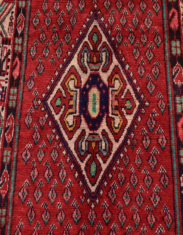 Detail image of  3' 7 x 10'  Hand Knotted Botemir Persian Wool Runner Rug