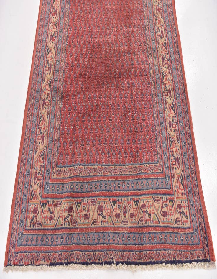 Detail image of  5' x 10'  Hand Knotted Botemir Persian Wool Runner Rug