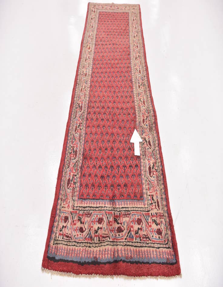 Detail image of  3' 9 x 10'  Hand Knotted Botemir Persian Wool Runner Rug