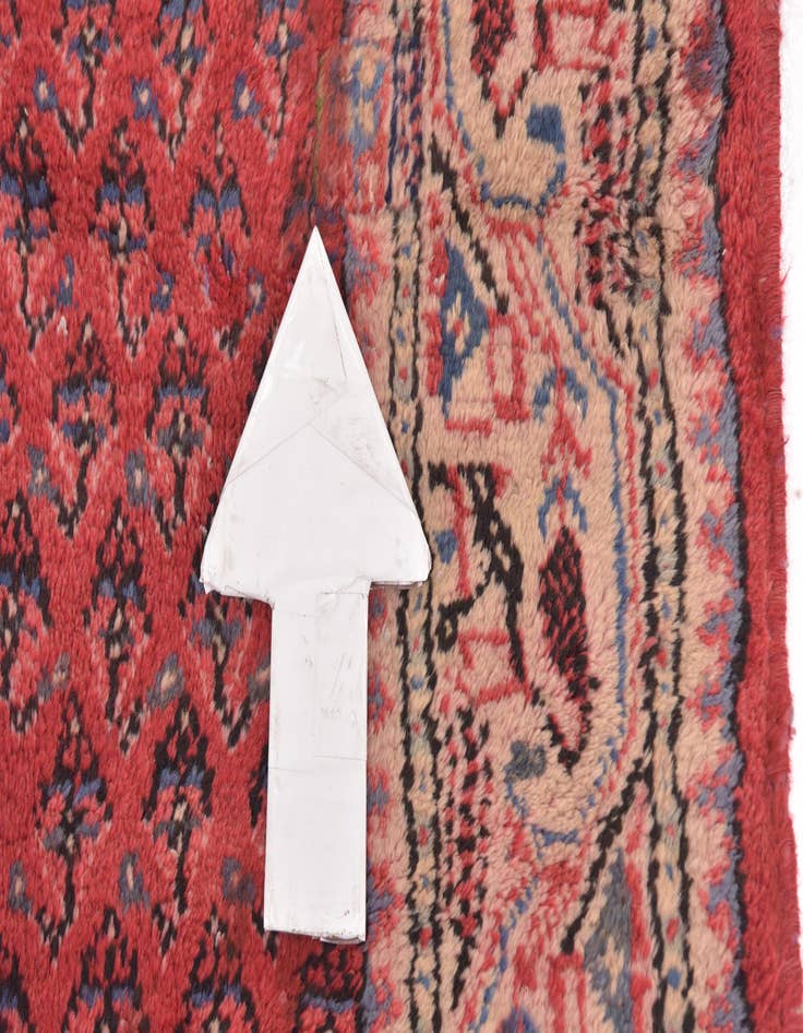 Detail image of  3' 9 x 10'  Hand Knotted Botemir Persian Wool Runner Rug