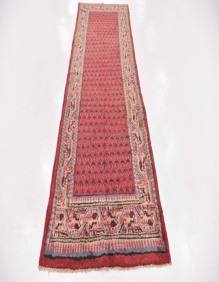 Detail image of  3' 9 x 10'  Hand Knotted Botemir Persian Wool Runner Rug