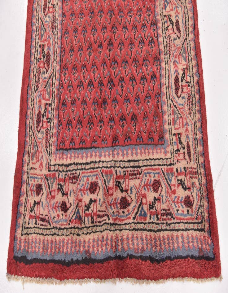 Detail image of  3' 9 x 10'  Hand Knotted Botemir Persian Wool Runner Rug