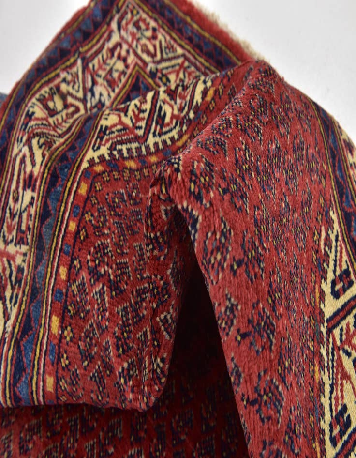 Detail image of 3' 6 x 10' Hand Knotted Botemir Persian Wool Runner Rug