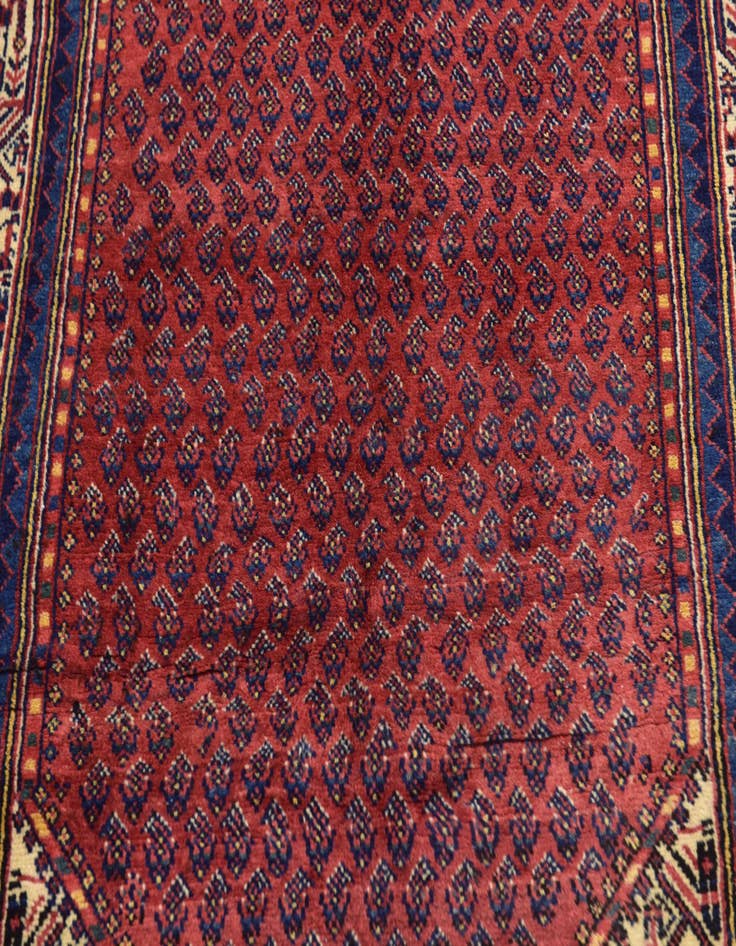 Detail image of 3' 6 x 10' Hand Knotted Botemir Persian Wool Runner Rug
